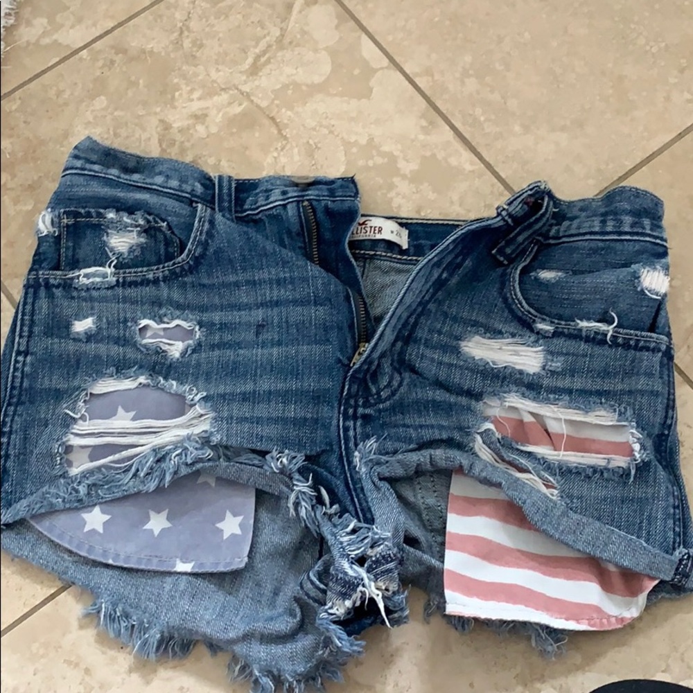 Denim shorts high waisted